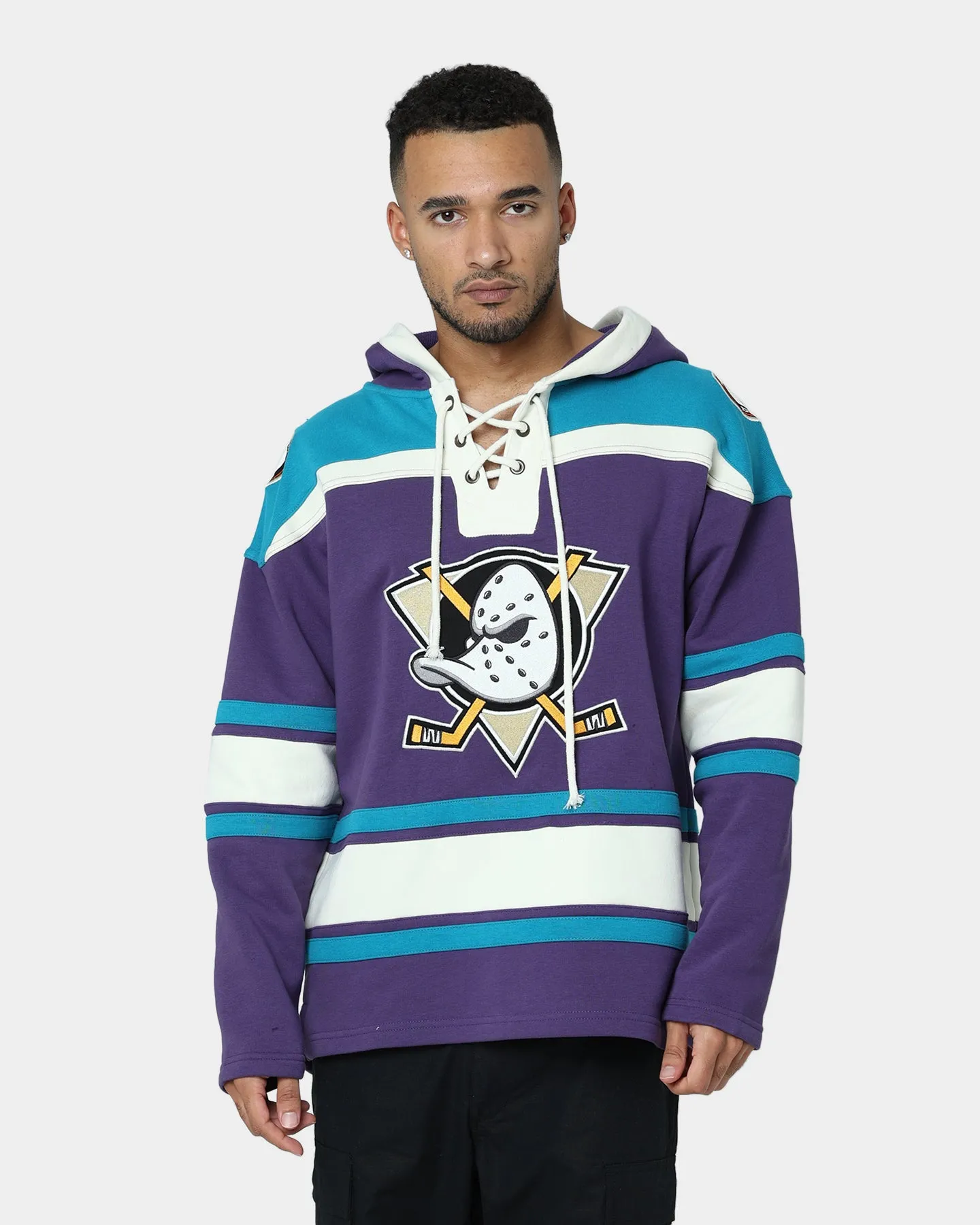 47 Brand Anaheim Ducks Lacer Hoodie Purple/Sharks Teal