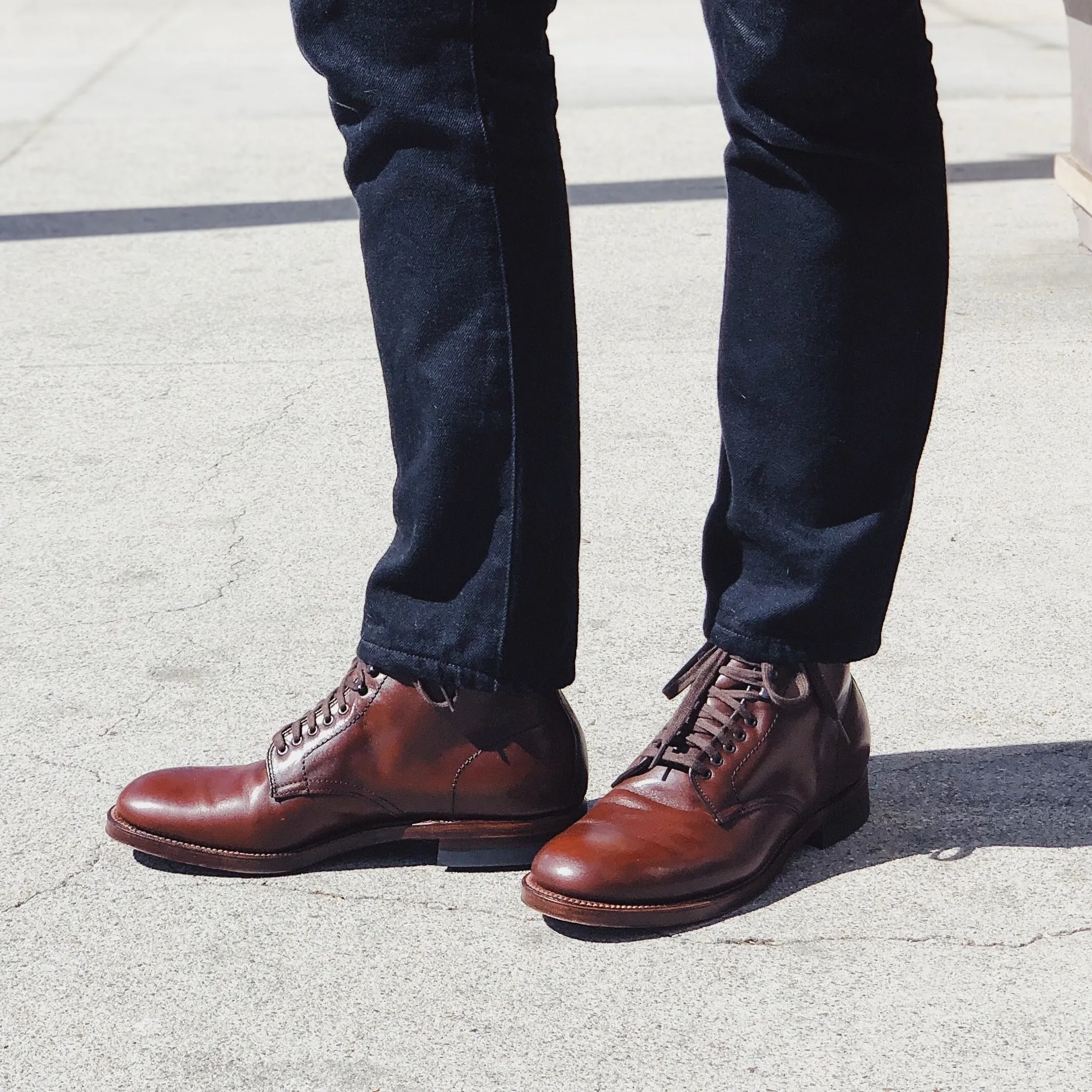 Alden x Snake Oil Provisions Blinder Boot Brown Calfskin