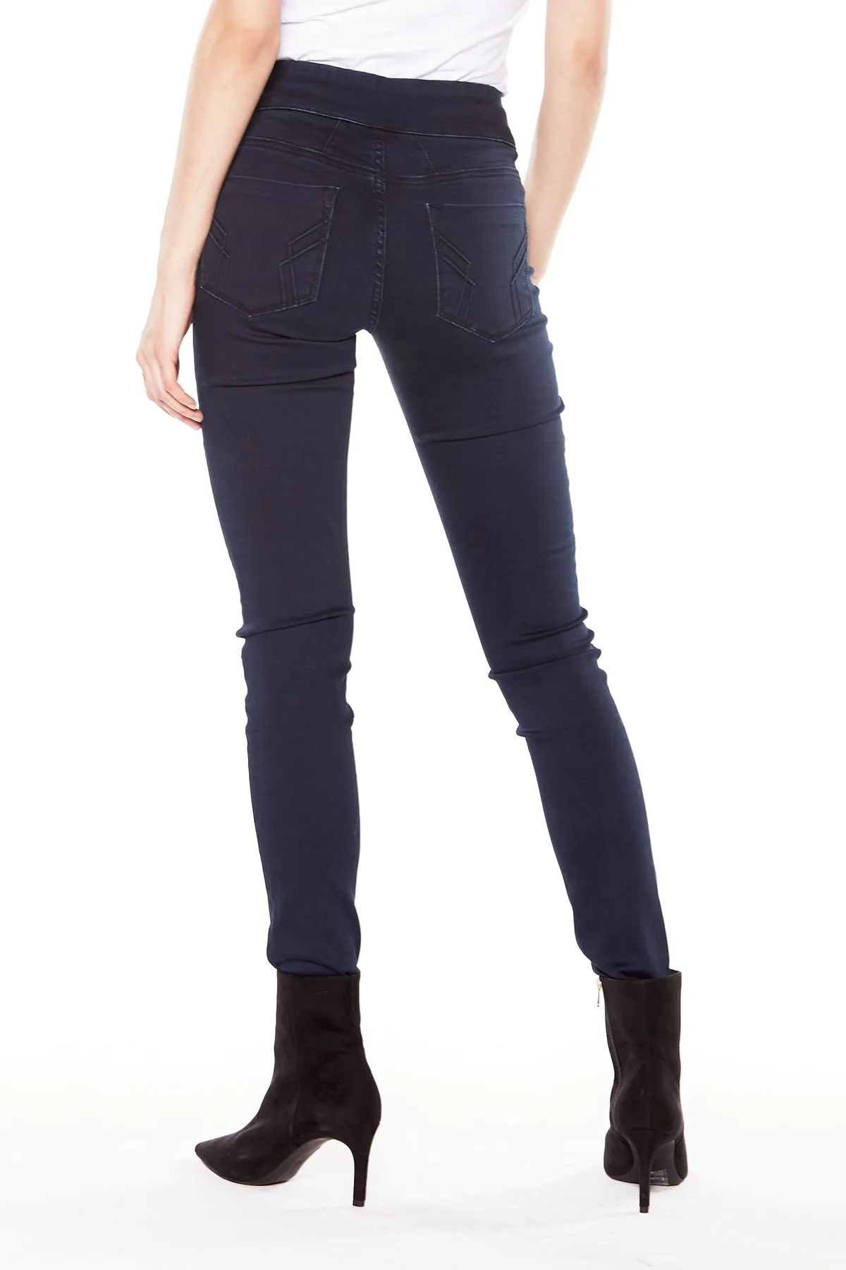 OLIVIAX - Pull-On Jeggings - Dark Indigo Rinse