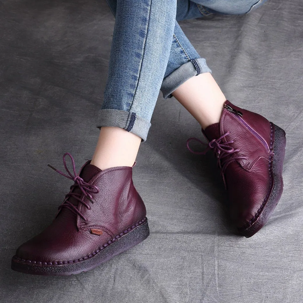 BABAKUD Autumn Winter Retro Handmade Boots Women 35-42