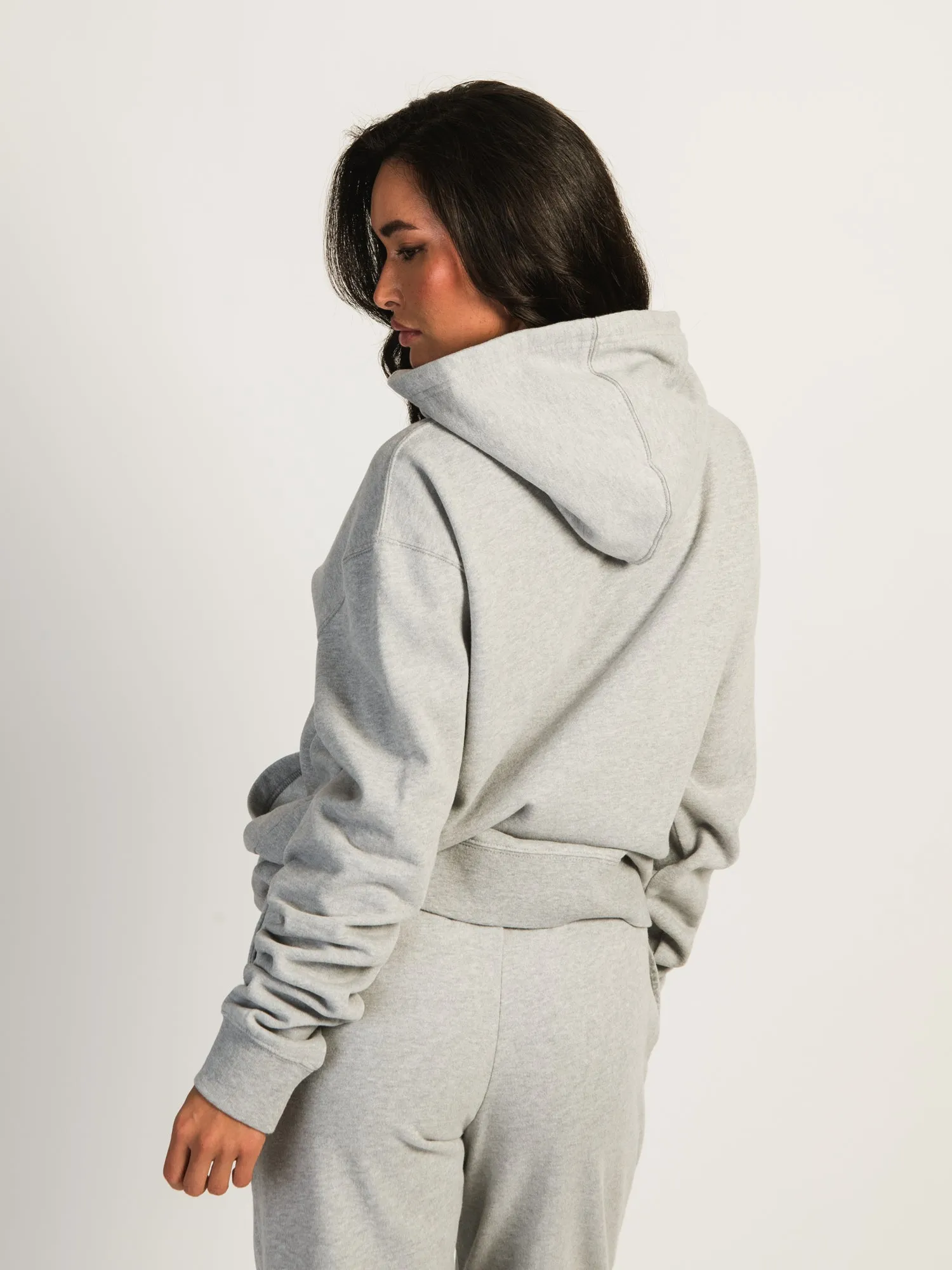 HARLOW HARLEY OVERSIZED MELANGE HOODIE - HEATHER GREY