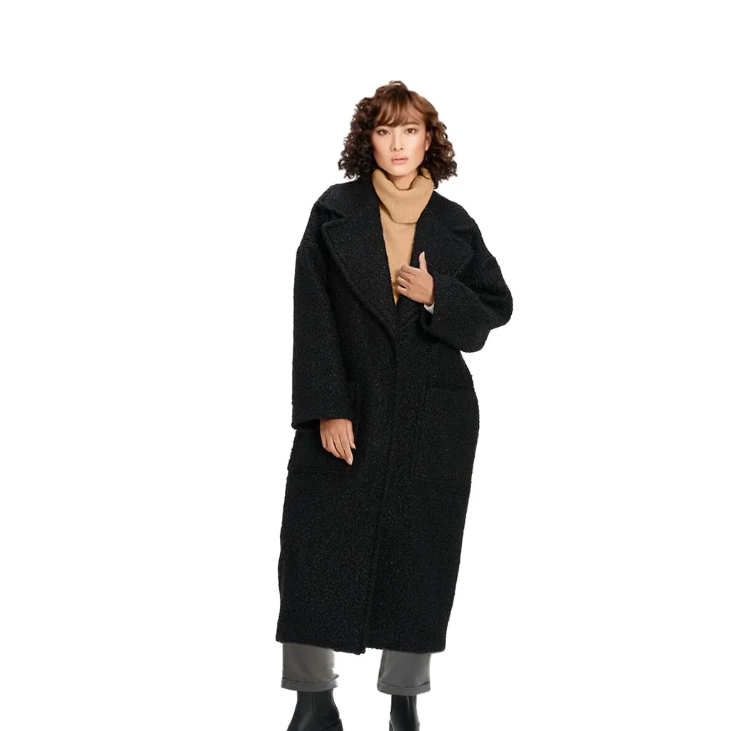 UGG Hattie Long Oversized Coat Black - Women's