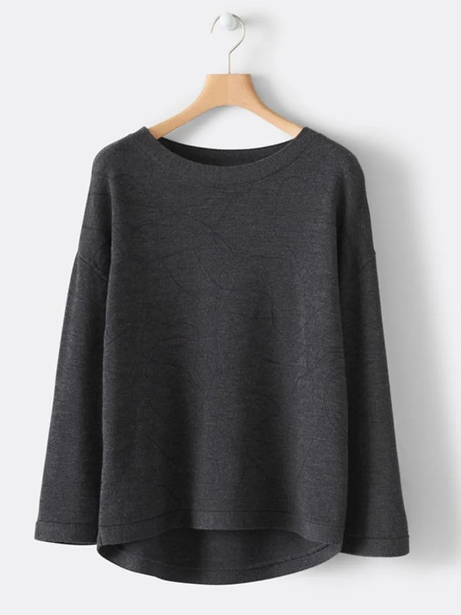 Boat-neck Knitted Sweater