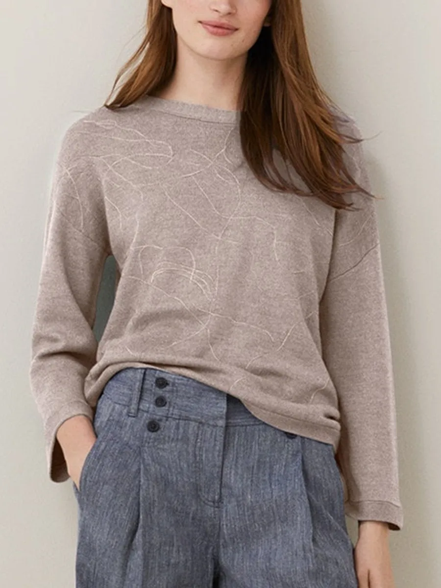 Boat-neck Knitted Sweater