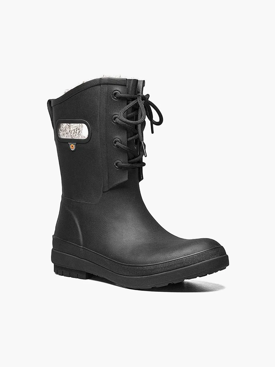 Bogs - Women's Amanda Plush Black Rain Boots