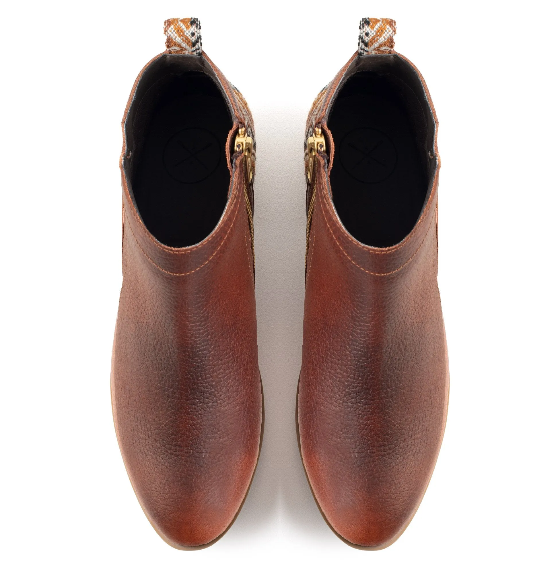 Brown Leather Bootie