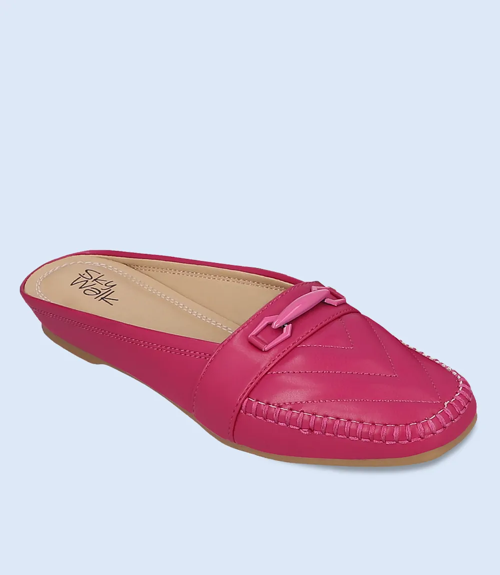 BW8296-Fuschia-Women Comfort Mules