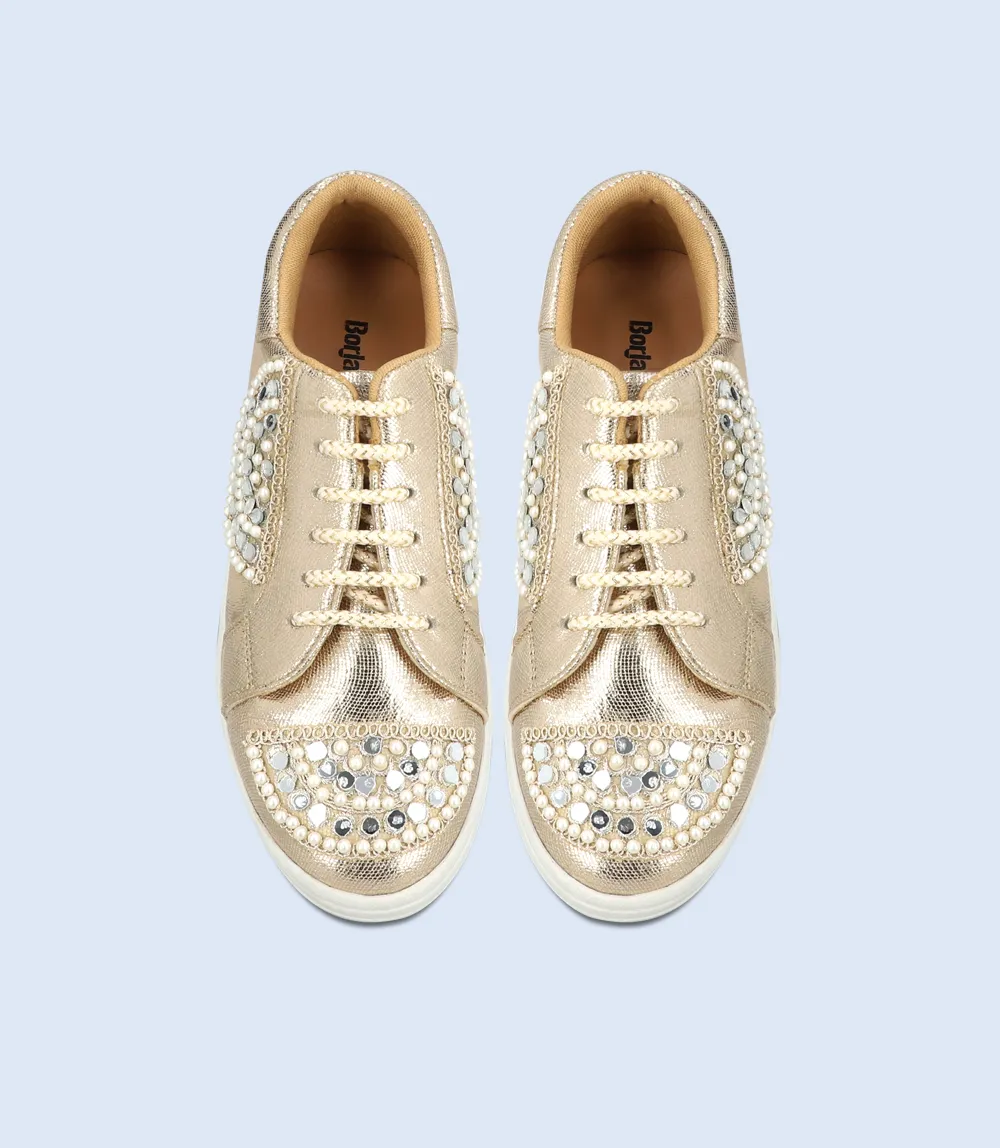 BW9266-GOLDEN-Women Sports Shoes