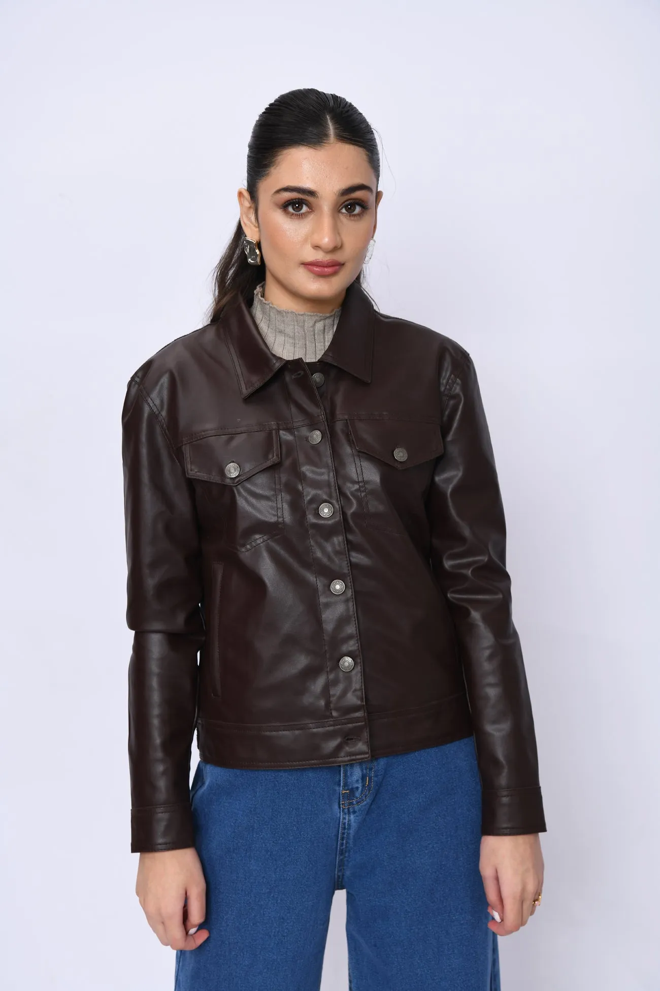 LEATHER EFFECT JACKET