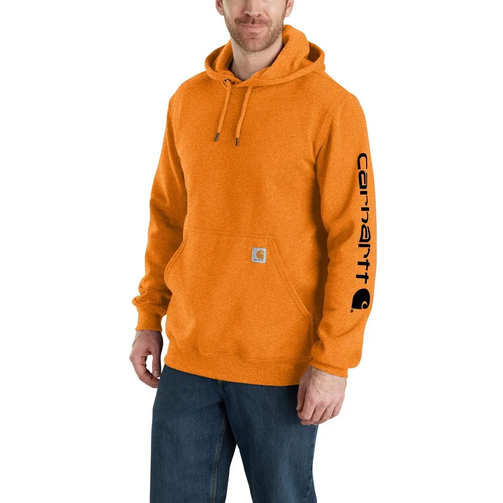 'Carhartt' Men's Midweight Sleeve Logo Hoodie - Marmalade Heather