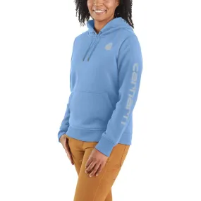 'Carhartt' Women's Clarksburg Sleeve Logo Hoodie - Skystone