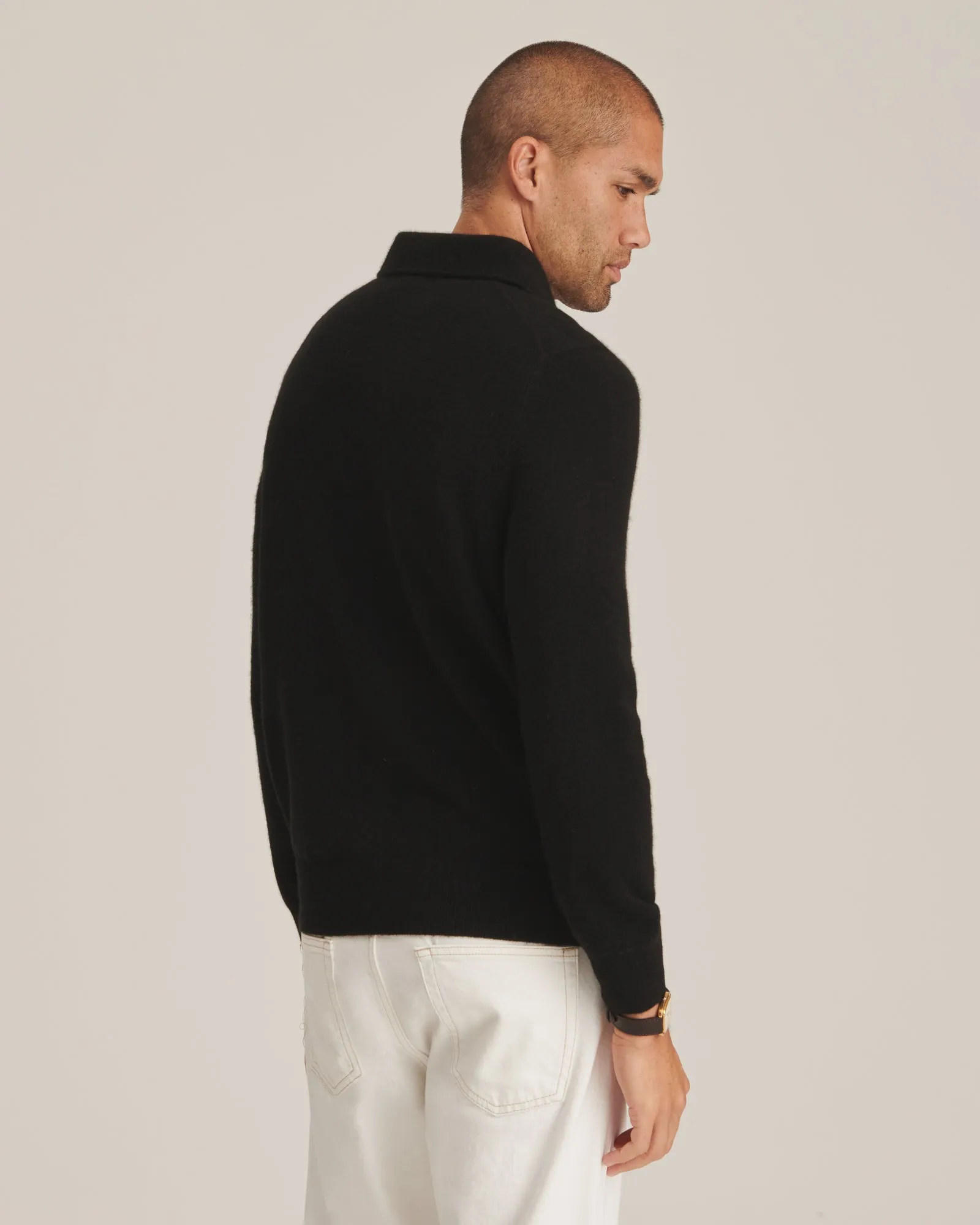 Cashmere Long Sleeve Polo