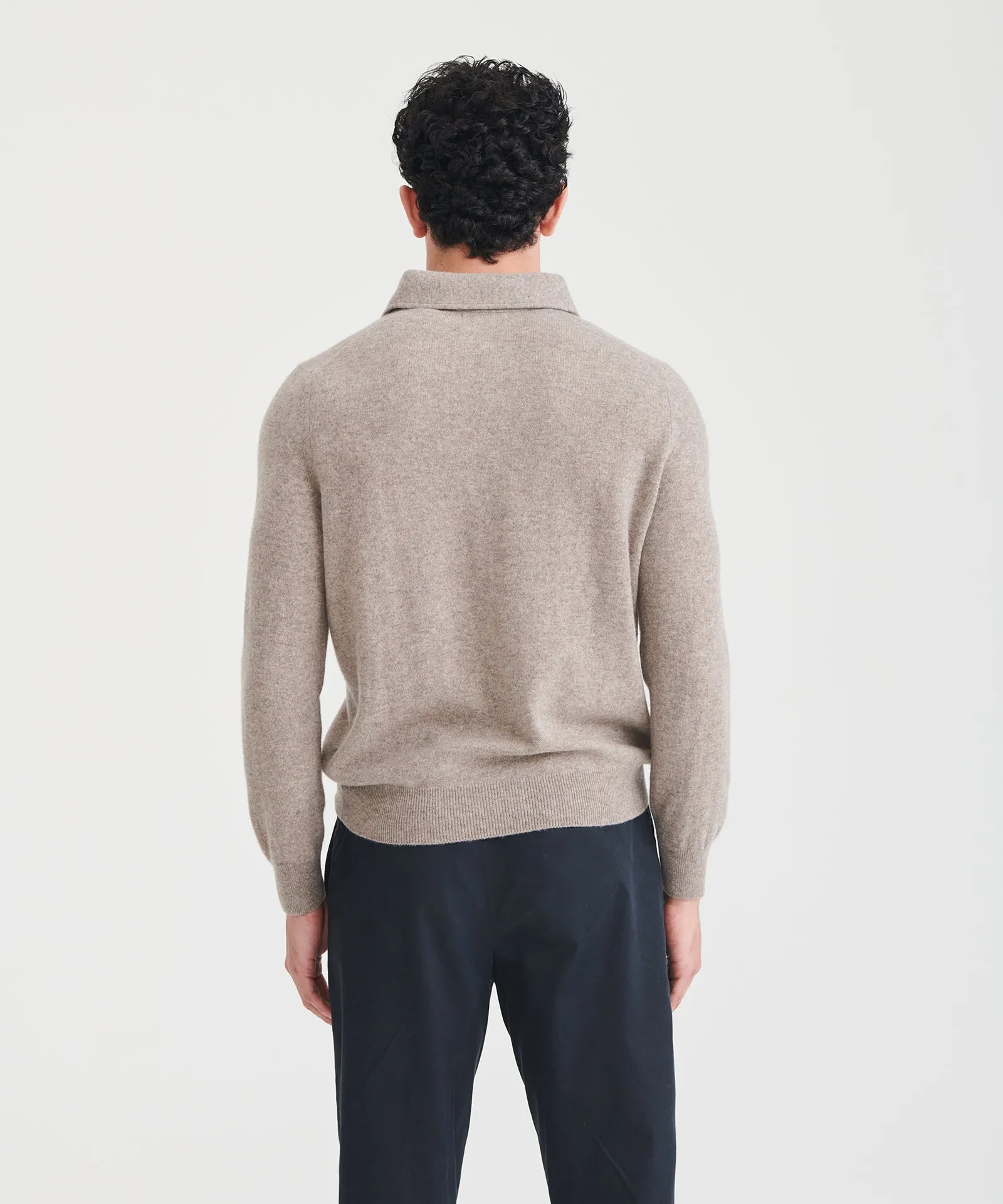 Cashmere Long Sleeve Polo