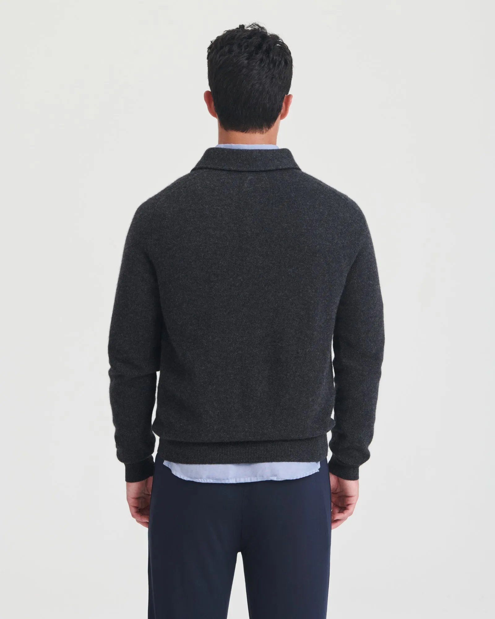 Cashmere Long Sleeve Polo