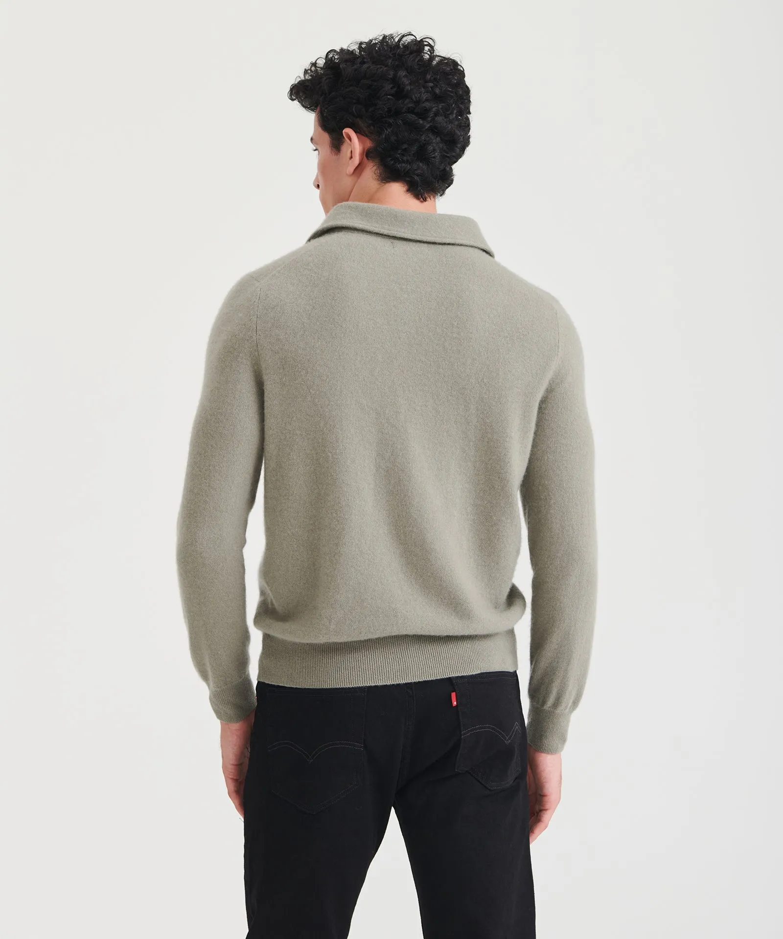 Cashmere Long Sleeve Polo