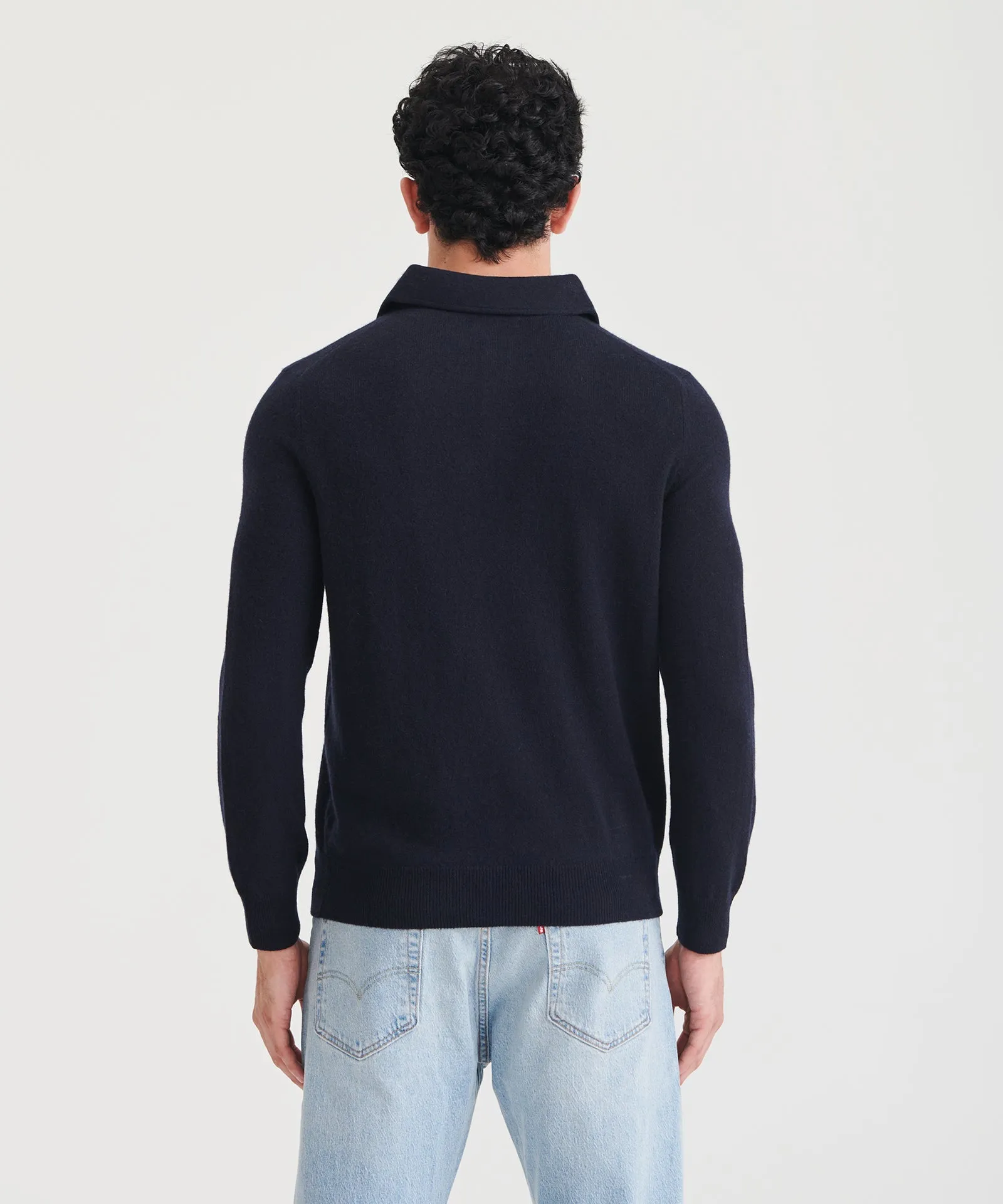 Cashmere Long Sleeve Polo