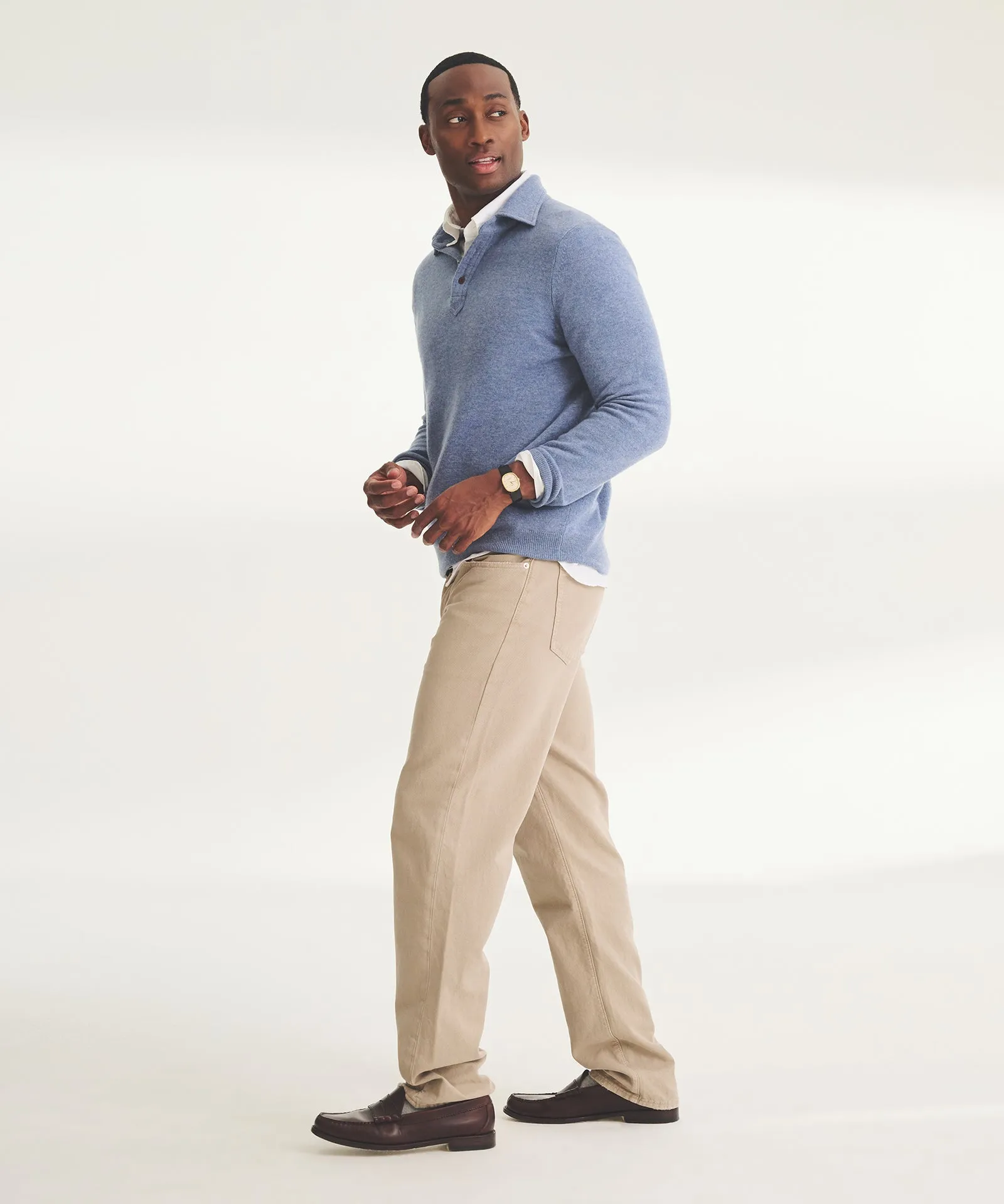 Cashmere Long Sleeve Polo