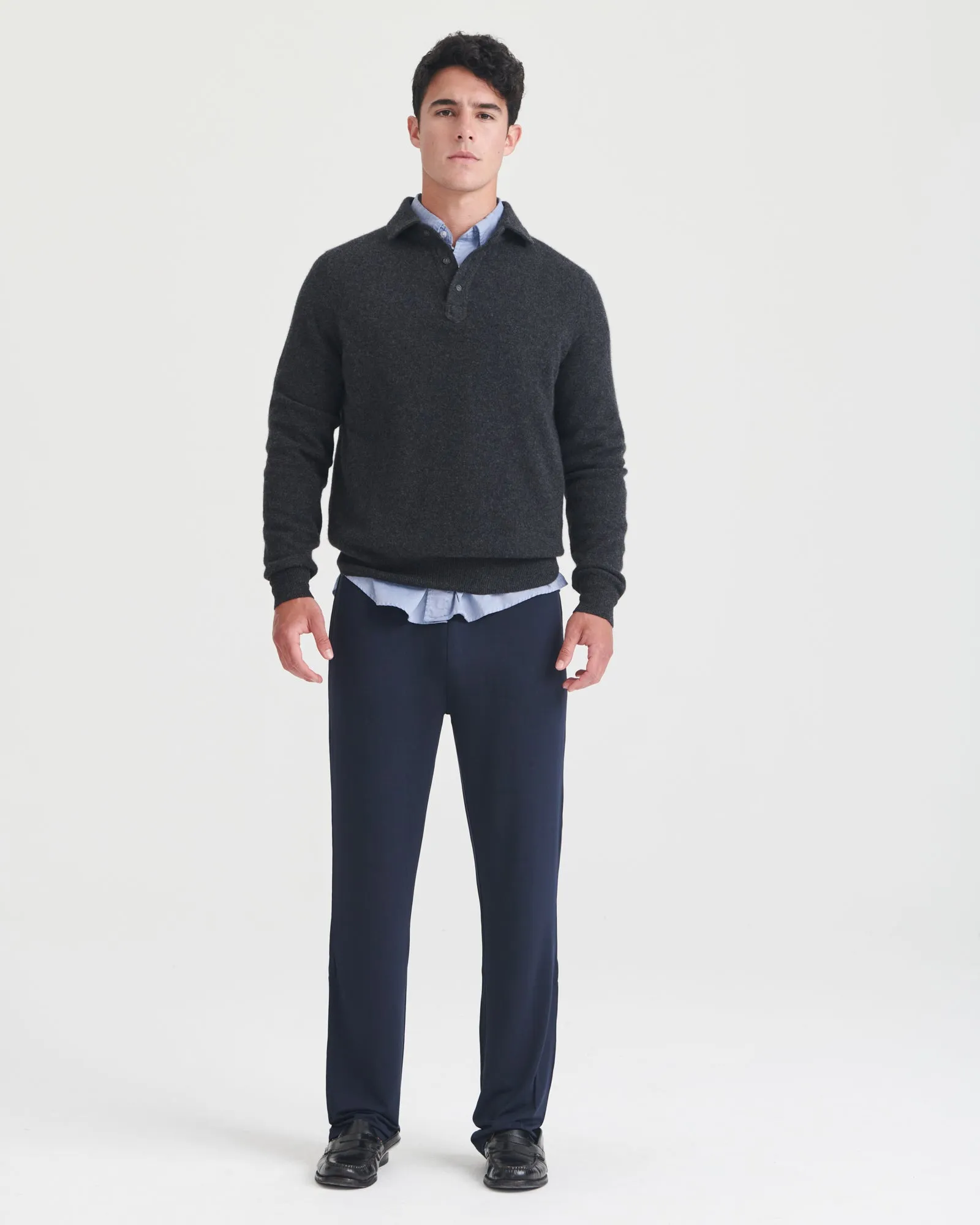 Cashmere Long Sleeve Polo