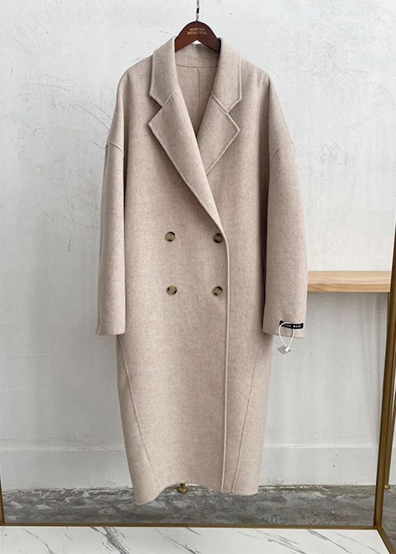 Helena Double Breasted Long Wool Coat