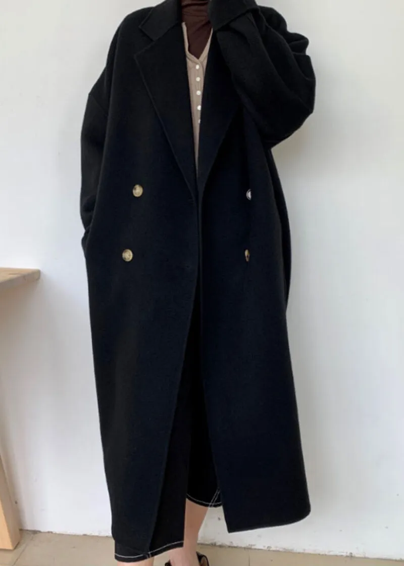 Helena Double Breasted Long Wool Coat