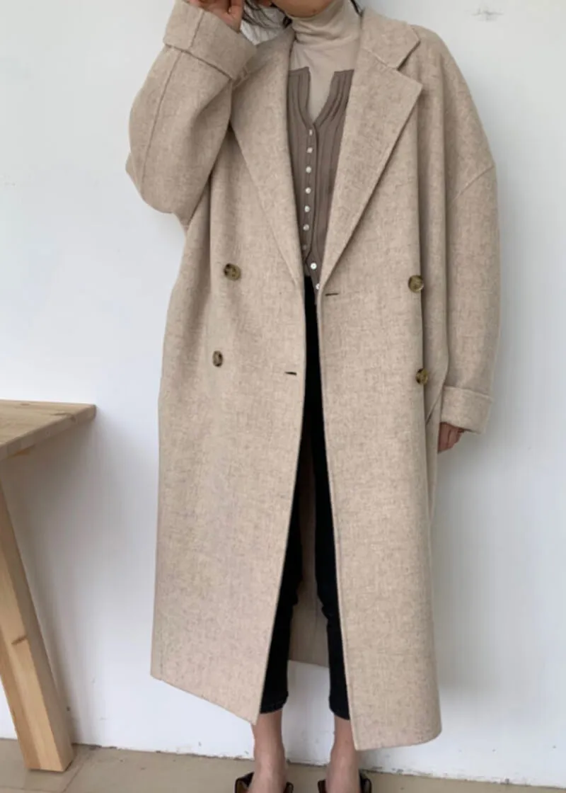 Helena Double Breasted Long Wool Coat