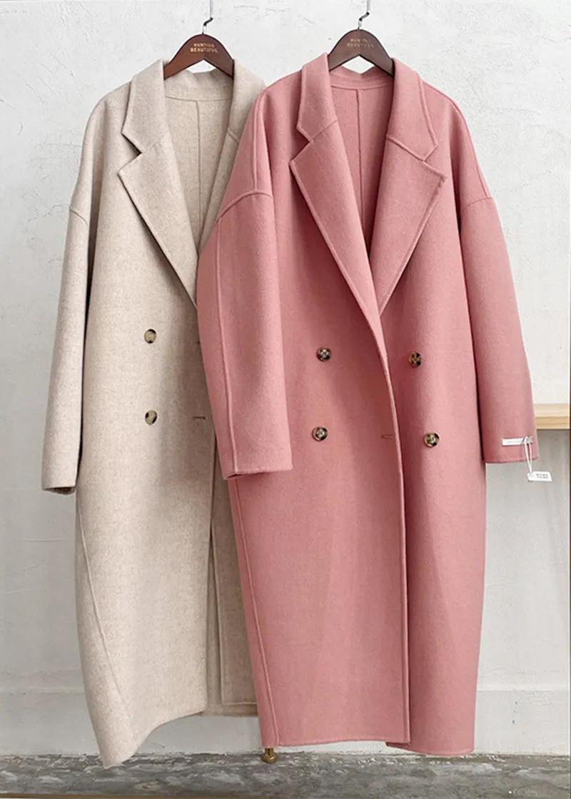 Helena Double Breasted Long Wool Coat