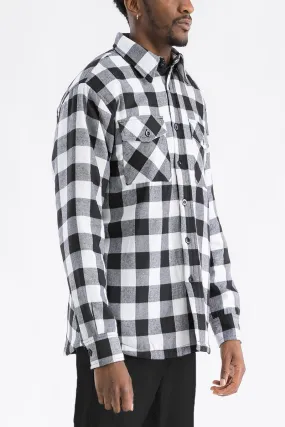 Checkered Plaid Quilted Flannel Jacket