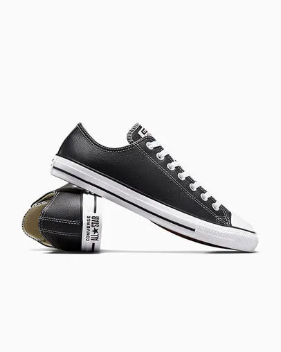 Converse - Chuck Taylor All Star Leather Black Low Top 132174C