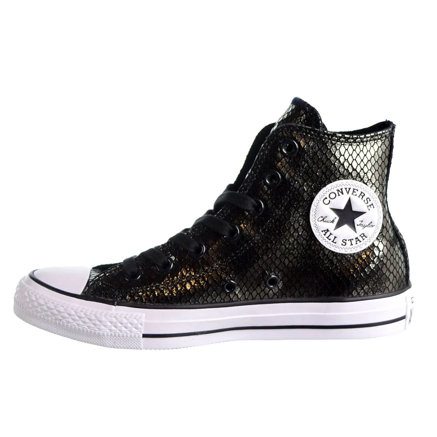 Converse Chuck Taylor All Star HI Women's Shoes  Mettalic Snake Black/White