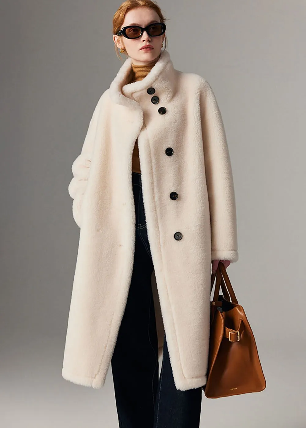 Hazel Wool Fur Single Breasted Teddy Coat