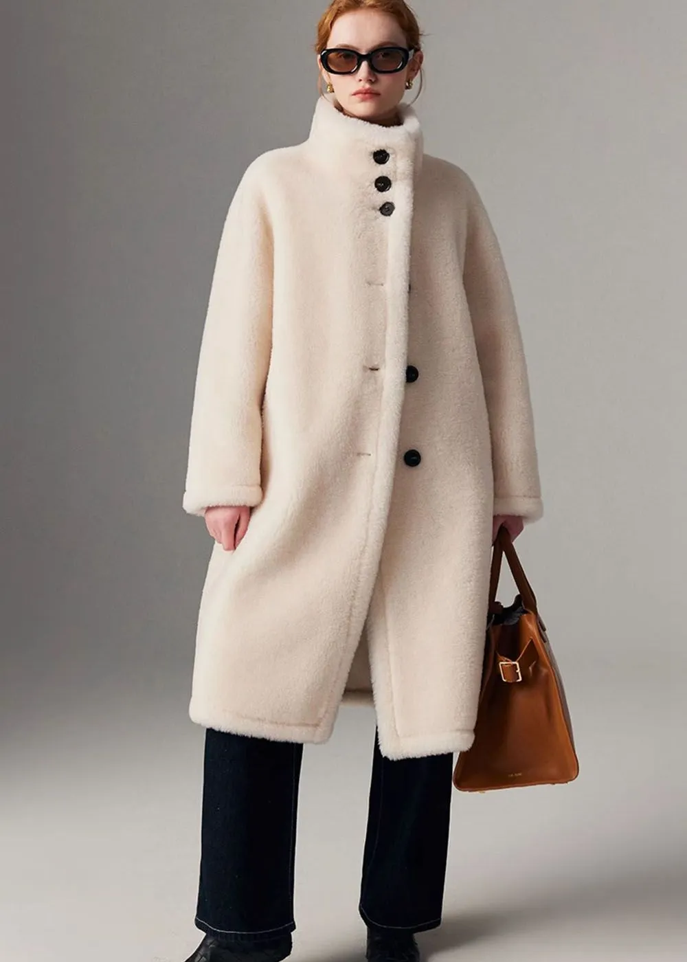 Hazel Wool Fur Single Breasted Teddy Coat