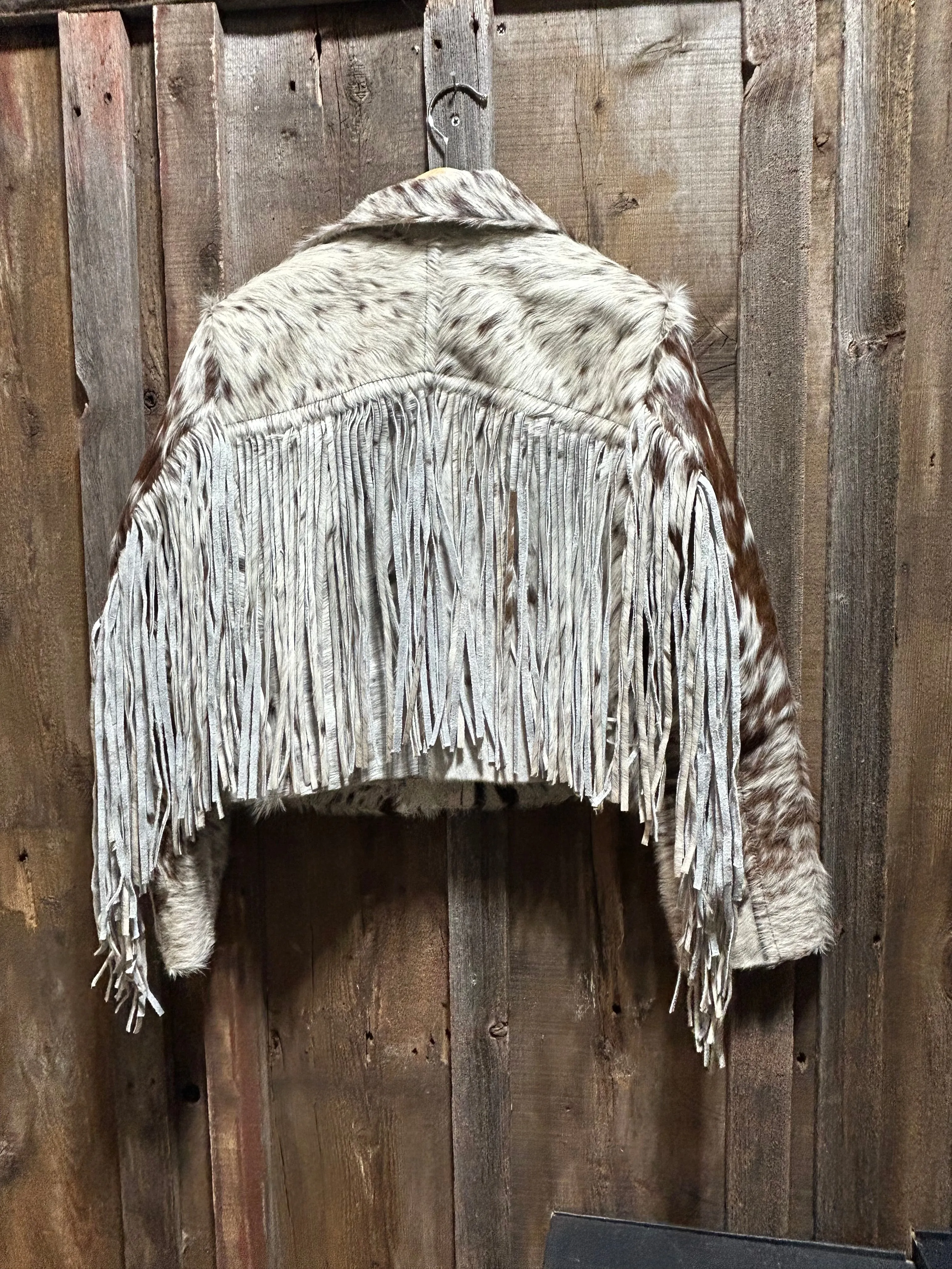 Cowhide Fringe Jacket S