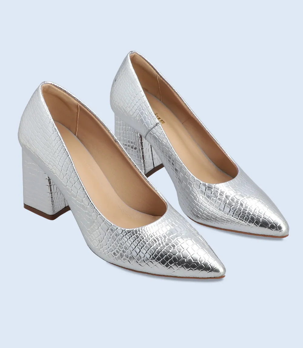 BW8616-SILVER-Women Casual Court Shoes