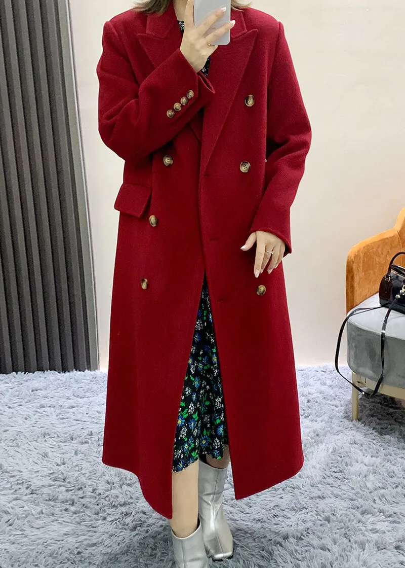 Sassy Double Breasted Wool Longline Coat