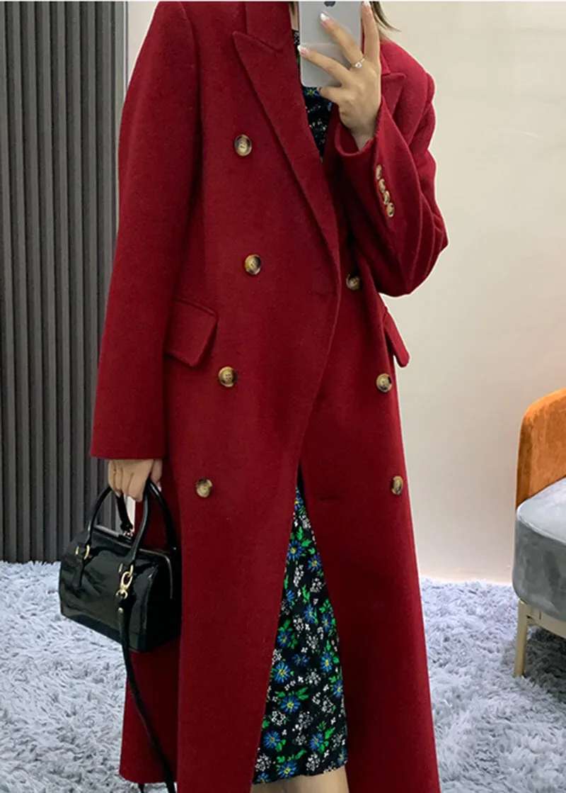 Sassy Double Breasted Wool Longline Coat