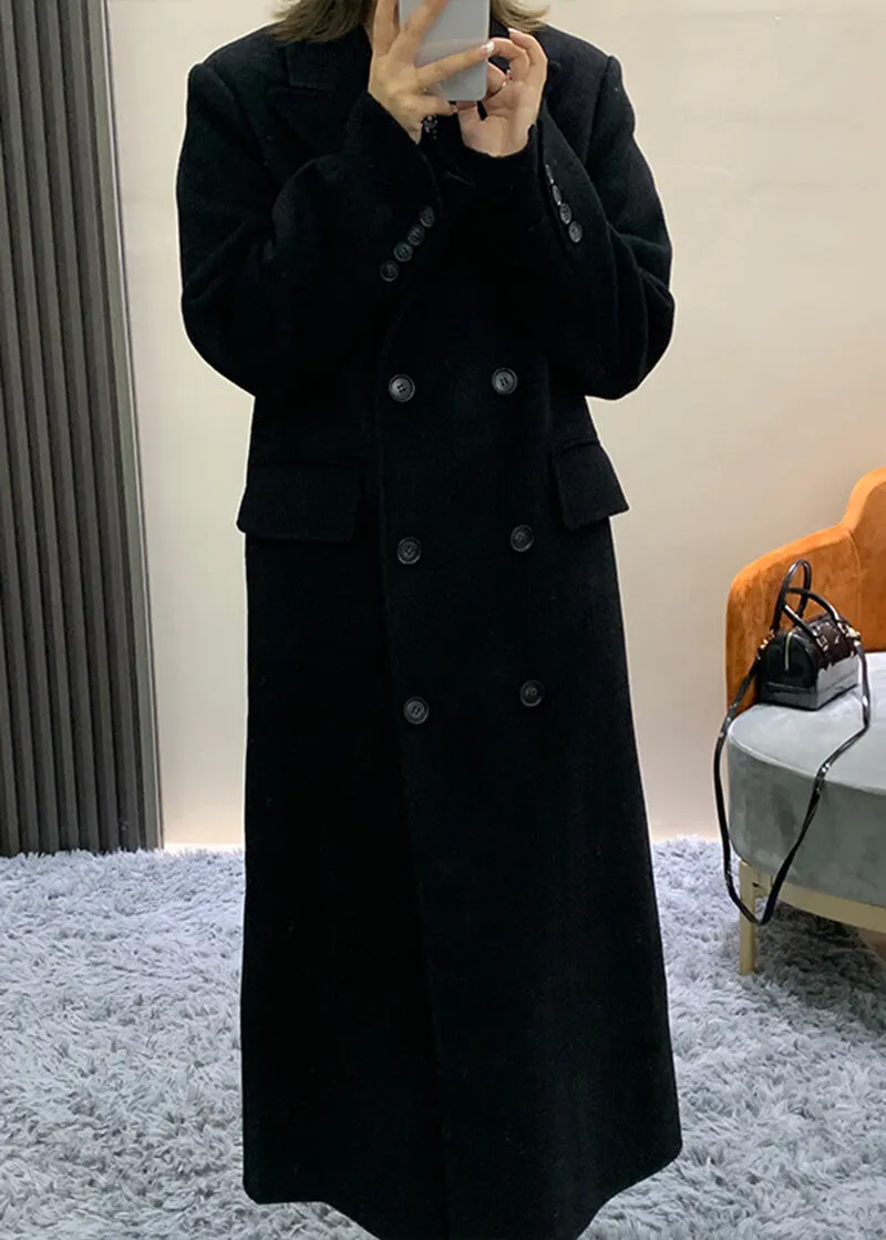 Sassy Double Breasted Wool Longline Coat