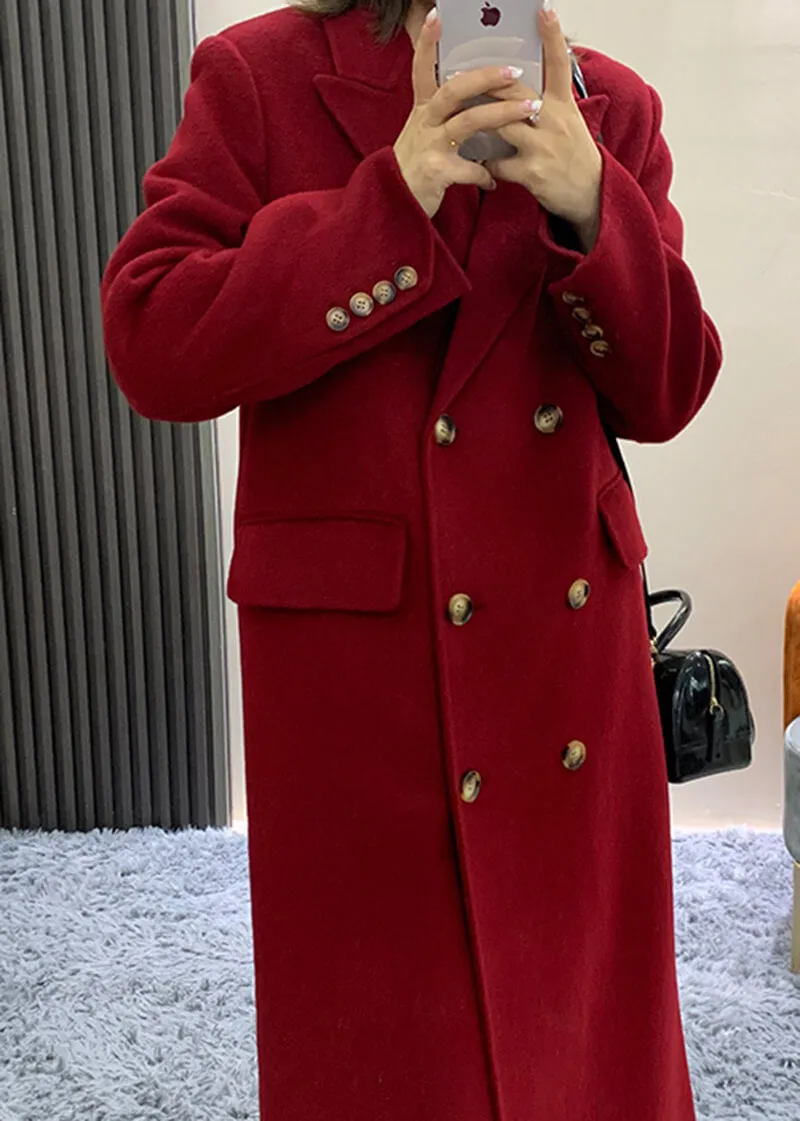 Sassy Double Breasted Wool Longline Coat