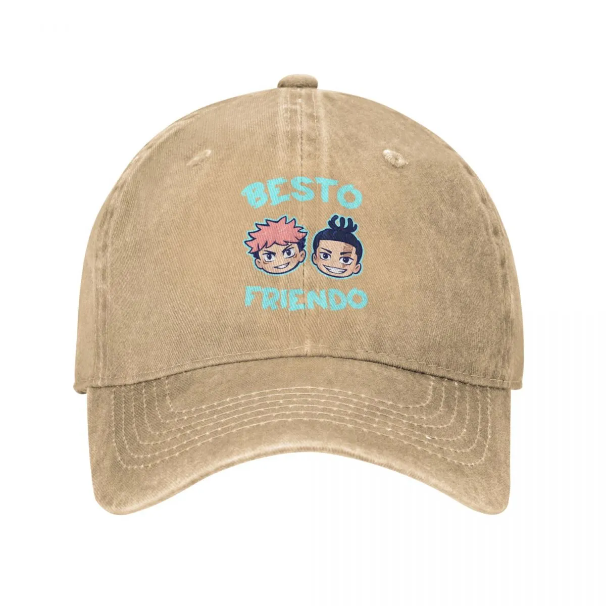 Baseball Caps Vintage  Besto Friendo Yuji Todo Jujutsu Kaisen Distressed Denim Washed Snapback