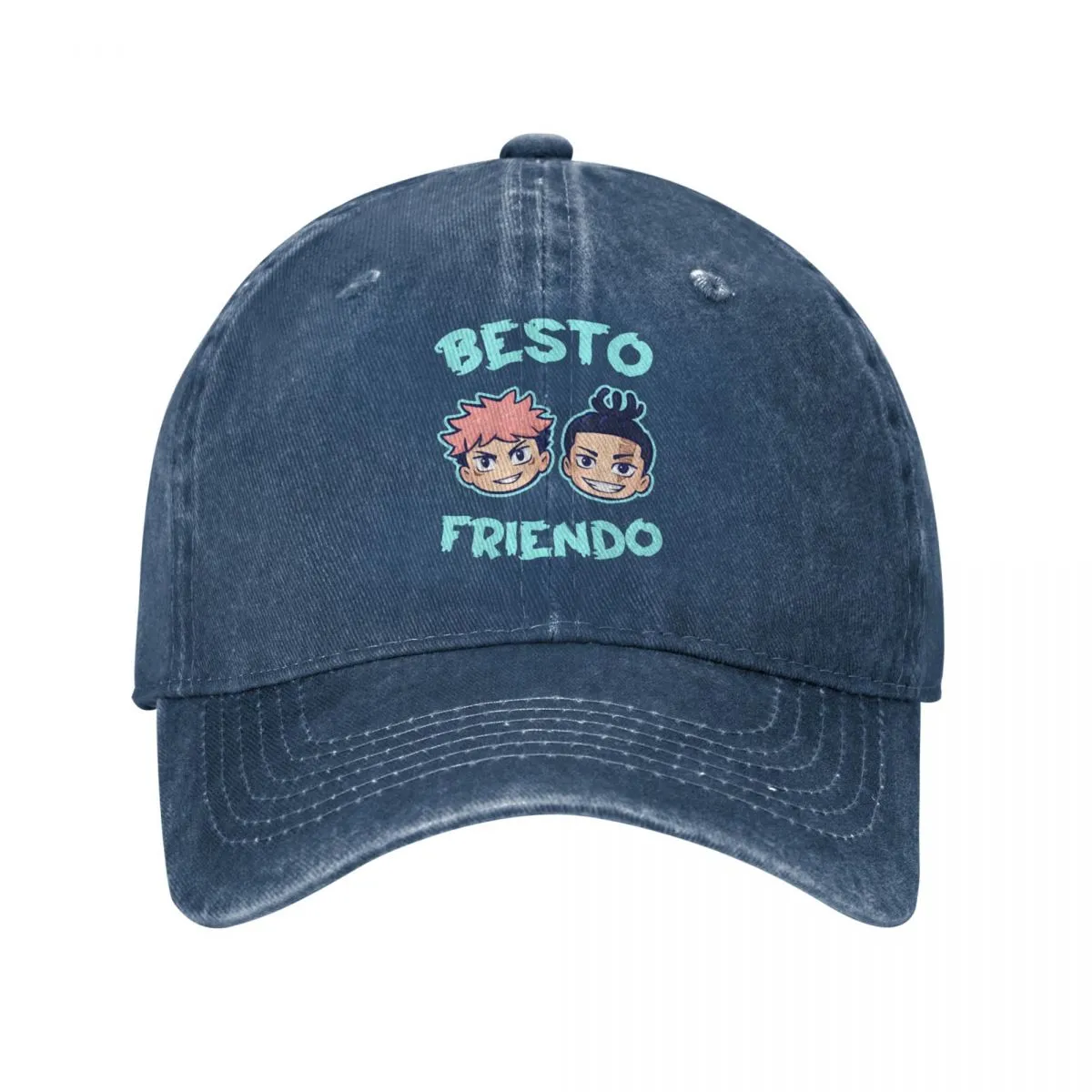 Baseball Caps Vintage  Besto Friendo Yuji Todo Jujutsu Kaisen Distressed Denim Washed Snapback