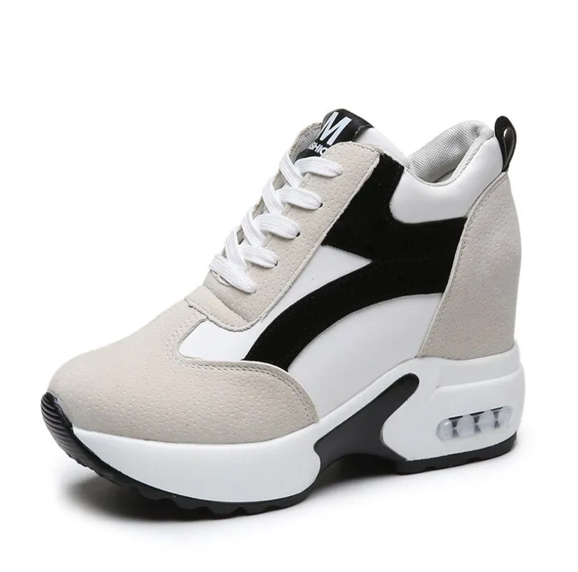 AshoreShop Womens High Platform Hip Chic Sneakers