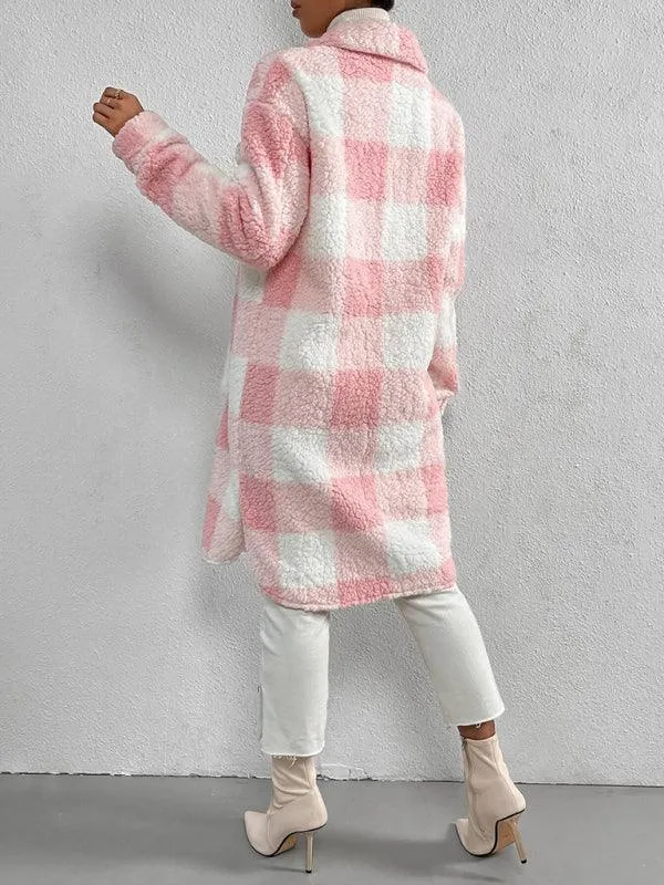 Loose Plaid Women Winter Coat