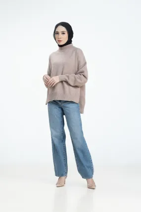 Esmee Sweater - Mocca - Sweater Atasan Knitwear Wanita - KW1720580