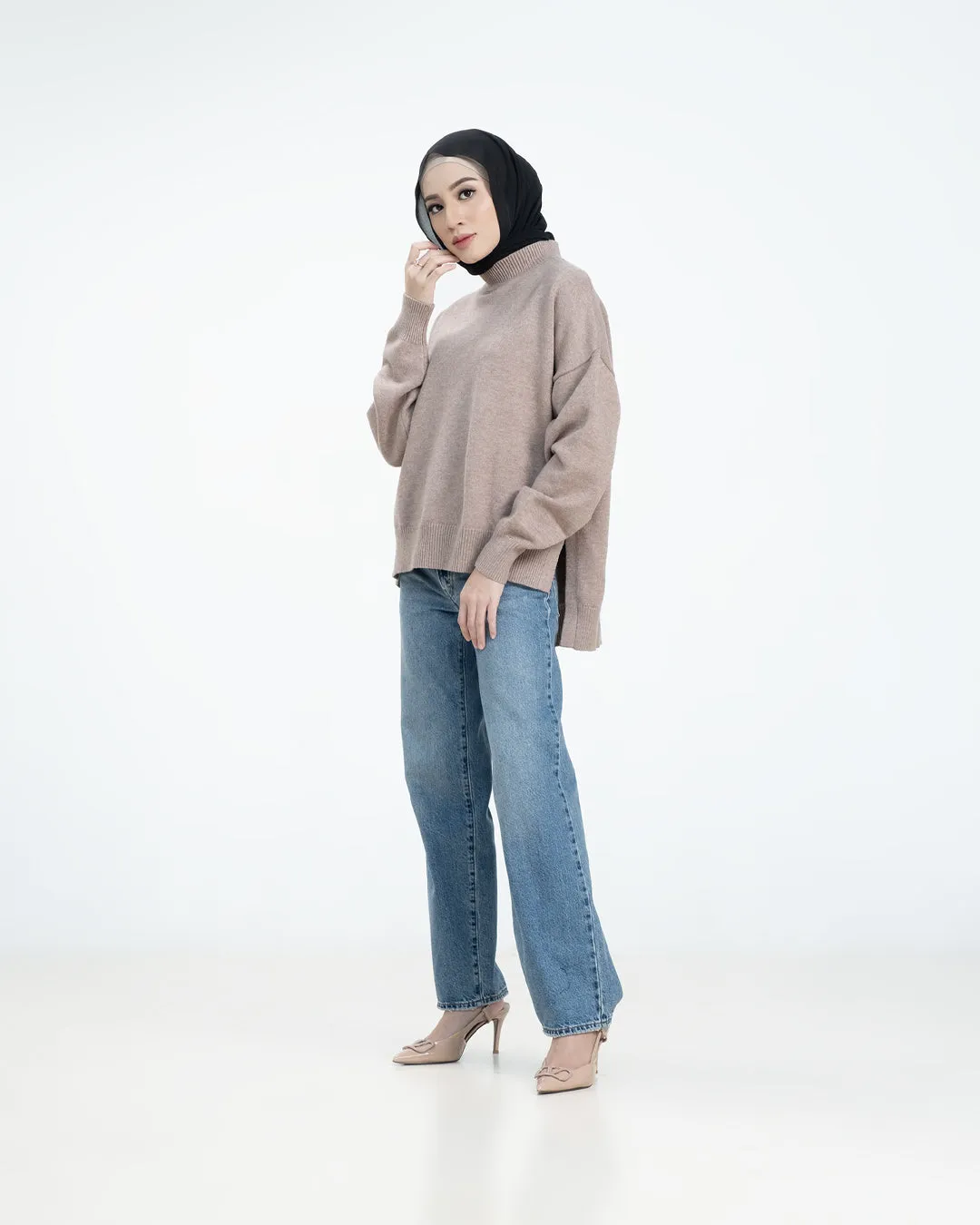 Esmee Sweater - Mocca - Sweater Atasan Knitwear Wanita - KW1720580