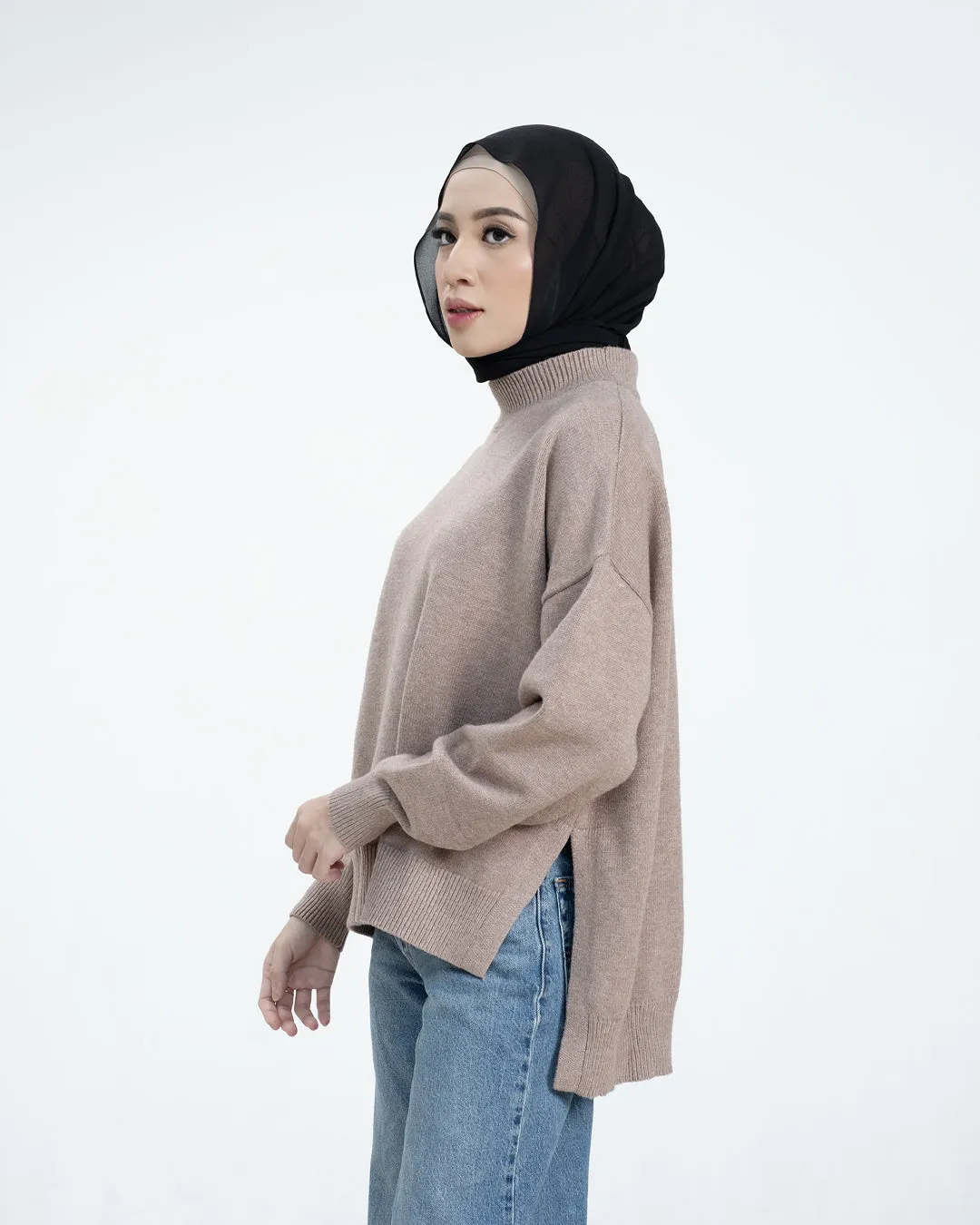 Esmee Sweater - Mocca - Sweater Atasan Knitwear Wanita - KW1720580