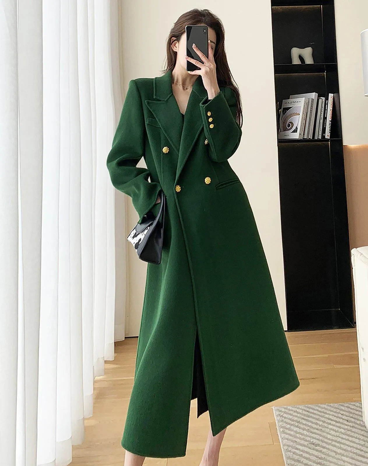 Ella Double Face Wool Long Coat