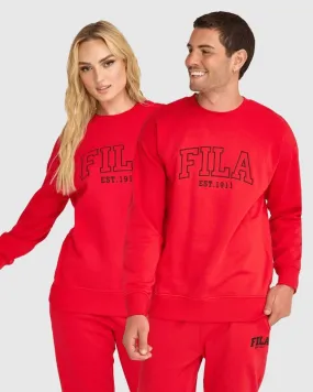 FILA UNISEX UC4.ZERO RED CREW SWEATSHIRT