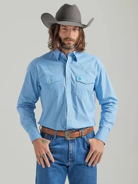 'George Strait' Men's Printed Snap Front - Blue