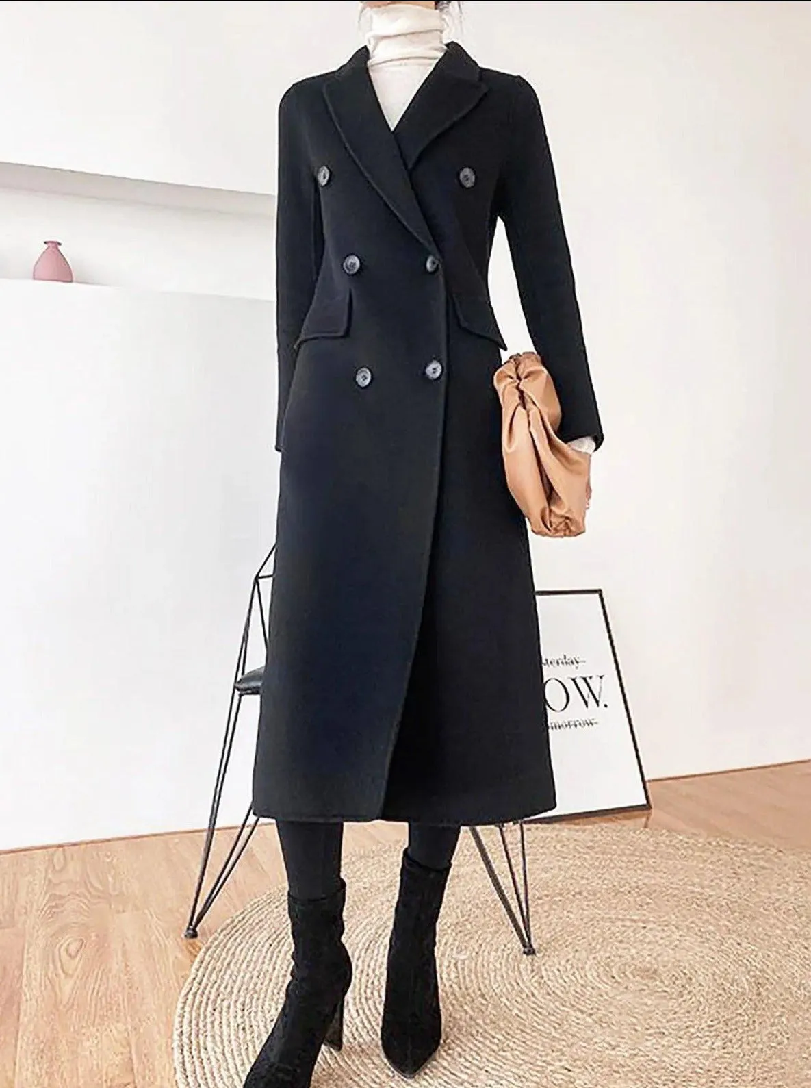 Felicia Double Face Wool Blend Fitted Coat