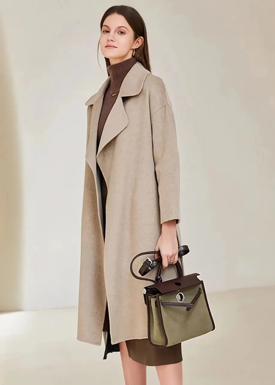 Camille Belted Thigh Length Wool Coat