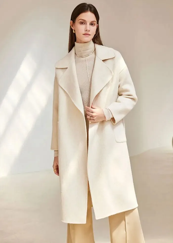 Camille Belted Thigh Length Wool Coat